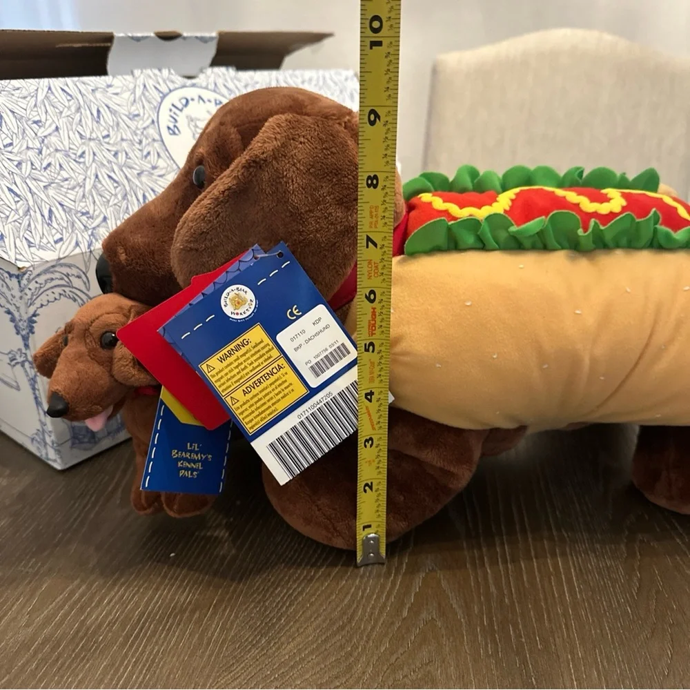 Build A Bear Dachshund Mommy 15in. Dog‎ & Puppy Bearemy Kennel Pals Plush NWT